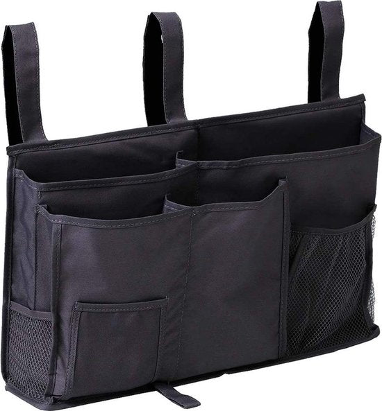 Bedside opslag zwart - Opbergzak voor naast bed - Bedside Pocket - Bed Organizer - 50,8 x 10,1 x 30,5 cm