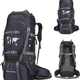 Backpack - Zwart - 79 x 33 x 23 cm - Backpack Organizer - Met Waterzak - Backpack 75 Liter - Backpack Heren - Backpack Vrouwen - Back Pack Heren - Back Pack Vrouwen - Flightbag