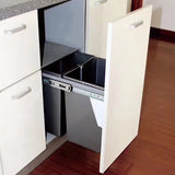 4cookz® Inbouw Prullenbak Duo 2 bakken Afvalscheiding 2x 20 liter - 34 cm breed