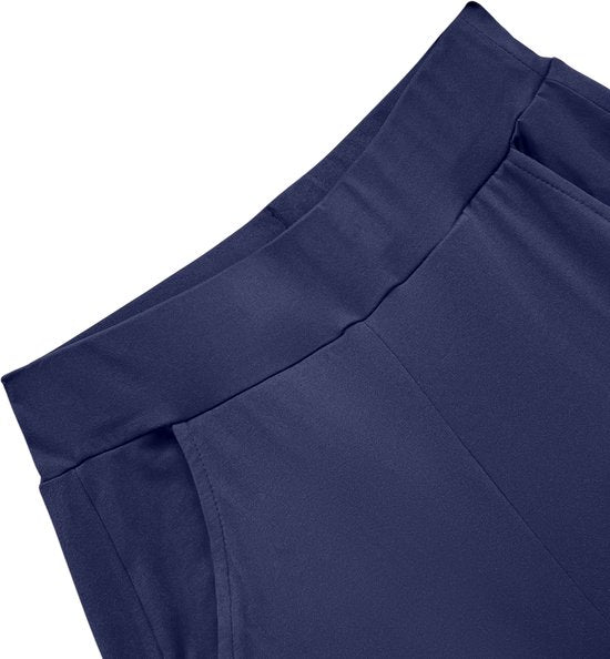 SparkNine Horizon flare broek - dames legging met zakken - petite pijplengte - XXL - donkerblauw - hoge taille - stijlvol & elastisch - sportlegging