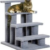 Huisdierentrap Katten- en Hondentrap 4 treden 63,5x43x60cm Grijs