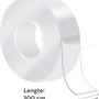 Dubbelzijdig Tape Extra Sterk - 300 cm x 25 mm x 2 mm - Transparant - Zelfklevende Tape - Rol Huishoudtape