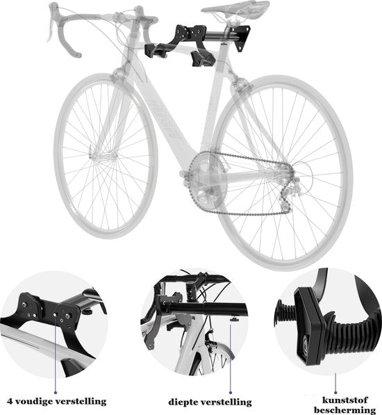 4toolz® Fiets Ophangbeugel Diepte Verstelbaar - Wandbeugel voor fiets