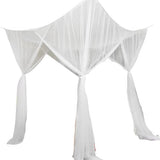 Klamboe voor 2 personen - 210 x 200 x 200 cm - Wit - Muskietennet - 6 Ophanglussen en 4 Openingen - Rechthoekig 2 Persoons Klamboe - Box Muggennet