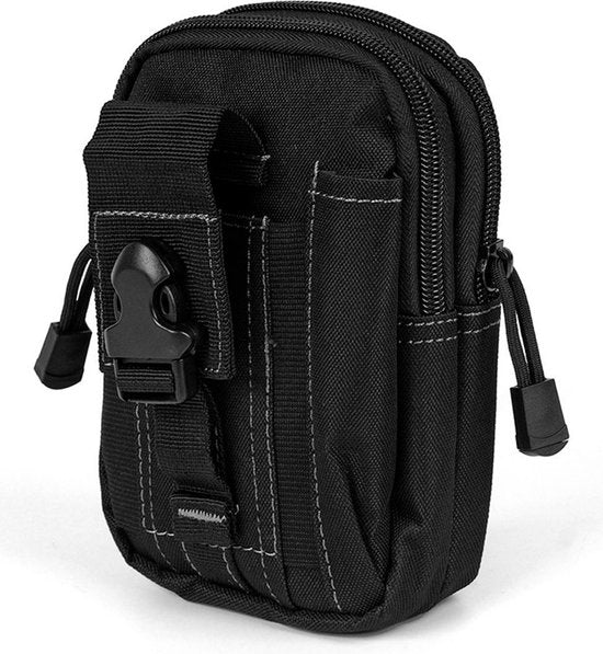 Heuptas Nylon - Schoudertas - Zwart - Veel Opbergruimte - Heuptasje Dames - Heuptasje Heren - Schoudertas Heren Crossbody - Schoudertas Dames Crossbody