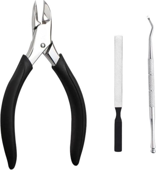 Nagelknip set - 3-delig - Nageltang voor harde teennagels - Nagelschaar - Manicure set - Pedicureset - Teennagelknipper