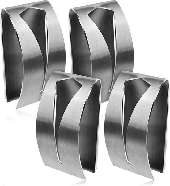 Handdoekhaak - RVS - 4 stuks - Zelfklevende handdoekhaken - Geen schroeven nodig - Handdoekhaakjes - Houder voor handdoeken