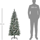 Kunstkerstboom met dennenappels en sneeuw 180 cm - Ø75 cm