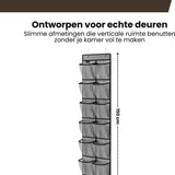 Schoenenkast Hangend - Schoenenzak 12 vakken - Opbergen van Schoenen aan Deur - Schoenenzak Grijs - Oplossing voor rondslingerende schoenen - Hoogwaardige Schoenenkast