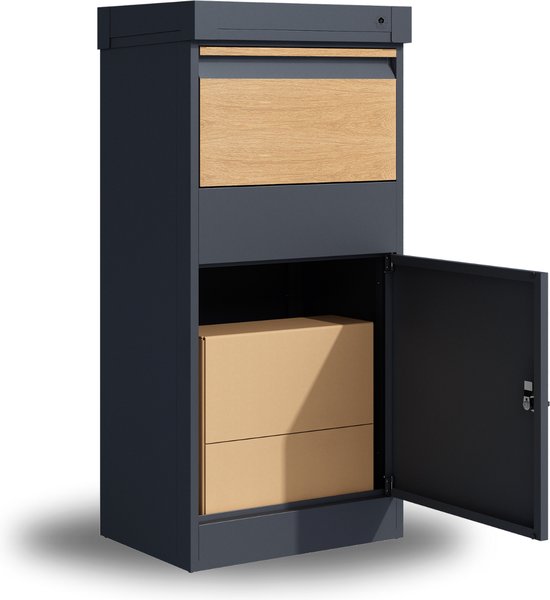 4gardenz® Pakketbrievenbus XL - Staande - Pakketbox - Antraciet
