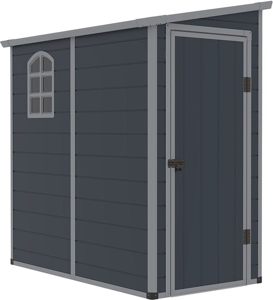 Westmann Kunststof Aanbouw Tuinschuur Hortus L -248x134x194cm - Grijs