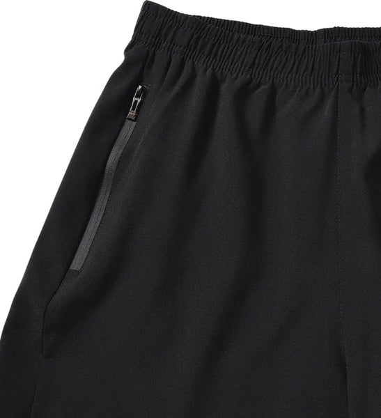 SparkNine Swift heren sport broek - met ritszakken - M - zwart - fitness short - ademend - trainingsshort - elastische band met koord - sneldrogend