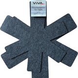 Pannenbeschermer - 2 Stuks - 38 cm en 30 cm - Vilt - Zwart - Optimale Bescherming van je Pannen - Panbeschermer - Onderzetter