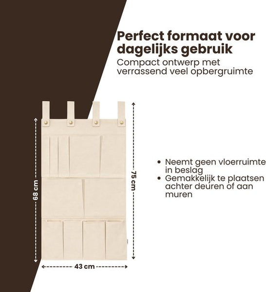 Multifunctionele Hangende Organizer - 8 Vakken - Opbergen met Stijl & Gemak