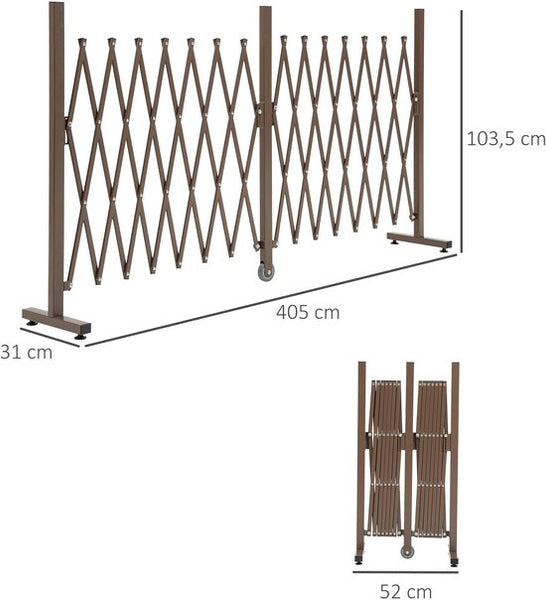 flexibel Hekwerk Uitrekbaar van 52 - 405 cm - aluminium