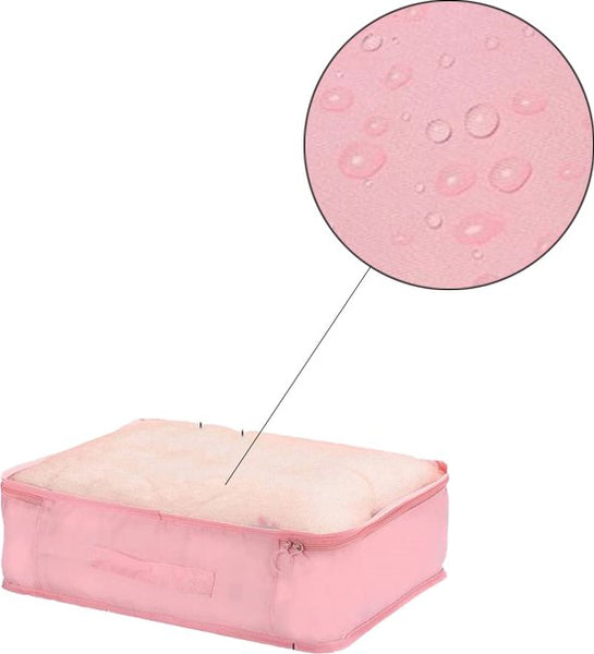Packing Cubes - Roze - 9-delige set - Packing Cubes Compression - Optimale Koffer Indeling