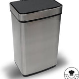 4cookz® Sensorprullenbak 60 liter - RVS Prullenbak