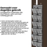 Schoenenkast Hangend - Schoenenzak 12 vakken - Opbergen van Schoenen aan Deur - Schoenenzak Grijs - Oplossing voor rondslingerende schoenen - Hoogwaardige Schoenenkast
