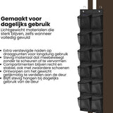 Schoenenkast Hangend - Schoenenzak 12 vakken - Opbergen van Schoenen aan Deur - Schoenenzak Zwart - Oplossing voor rondslingerende schoenen - Hoogwaardige Schoenenkast