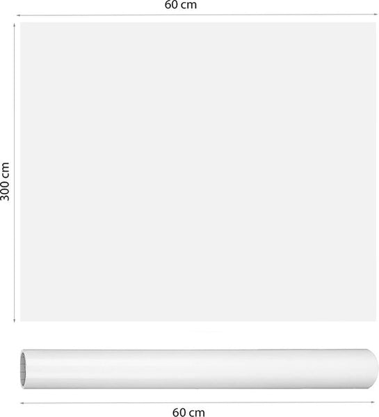 Whiteboard Folie XL Elektrostatisch (300 x 60 cm) - Whiteboard - Beschrijfbare Muurfolie - Elektrostatische Whiteboardfolie - Schoolbord Folie - Memobord Folie - Elektrostatische Folie
