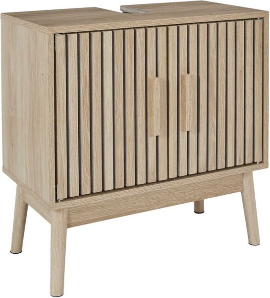Wastafelonderkast Klaus met Uitsparing - 30x60x70 cm - Wastafelmeubel Bruin