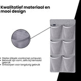 Schoenenkast Hangend - Schoenenzak 6 vakken - Opbergen van Schoenen aan Deur - Schoenenzak Grijs - Oplossing voor rondslingerende schoenen - Hoogwaardige Schoenenkast