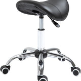 Ergonomische Zadelkruk Kunstleer Amazonekruk in Hoogte Verstelbaar 49-61 cm - Zwart