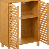 Sicela Wastafelonderkast met Uitsparing - 28x60x80 cm - Wastafelmeubel Bamboe