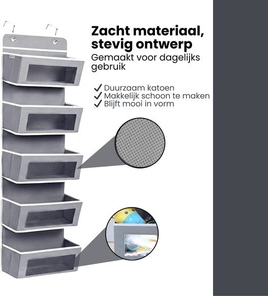 Opbergzak voor Deur - 5 Ruime Opbergvakken - 33 - Deur organizer