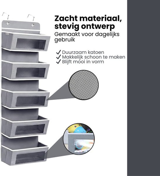 Opbergzak voor Deur - 5 Ruime Opbergvakken - 33 - Deur organizer