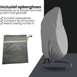 Beschermhoes Hangstoel Egg - Grijs - 190 x 115 cm - Waterproof - Universeel model - Hoes van Egg Chair - Waterdichte Beschermer voor Egg Stoel met Standaard