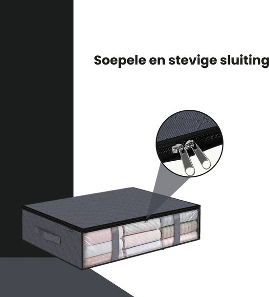 Onderbed opbergtas - 2 stuks - 60x45x15 cm - Kleding of Dekbed opbergen onder het Bed