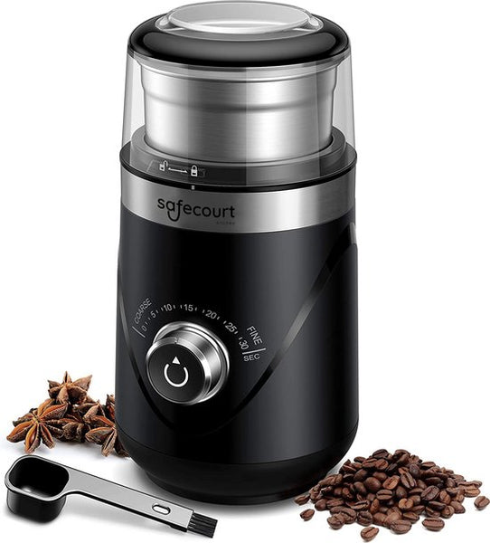 Safecourt Kitchen Elektrische Koffiemolen pro - Hoogwaardige Elektrische Koffiemolen - Zwart