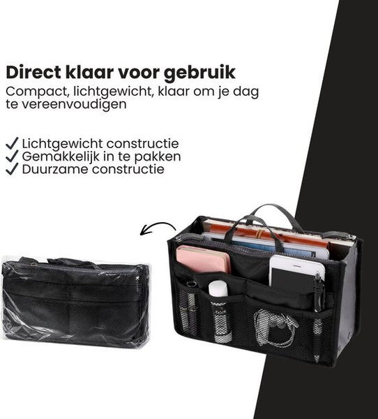 Handtas organizer - Bag in Bag - 11 ruime vakken - 17 9 Tasorganizer