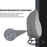 Beschermhoes Hangstoel Egg - Grijs - 190 x 115 cm - Waterproof - Universeel model - Hoes van Egg Chair - Waterdichte Beschermer voor Egg Stoel met Standaard