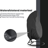 Beschermhoes Hangstoel Egg - Zwart - 190 x 115 cm - Waterproof - Universeel model - Hoes van Egg Chair - Waterdichte Beschermer voor Egg Stoel met Standaard
