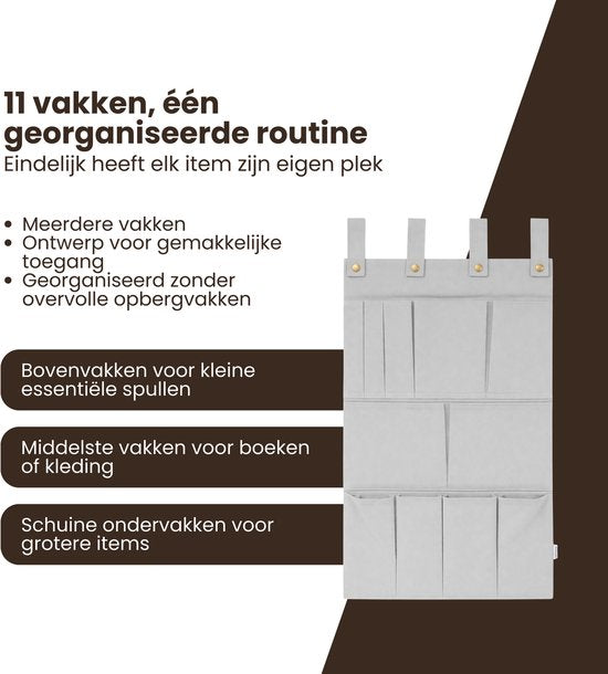 Multifunctionele Hangende Organizer - 8 Vakken - Opbergen met Stijl & Gemak
