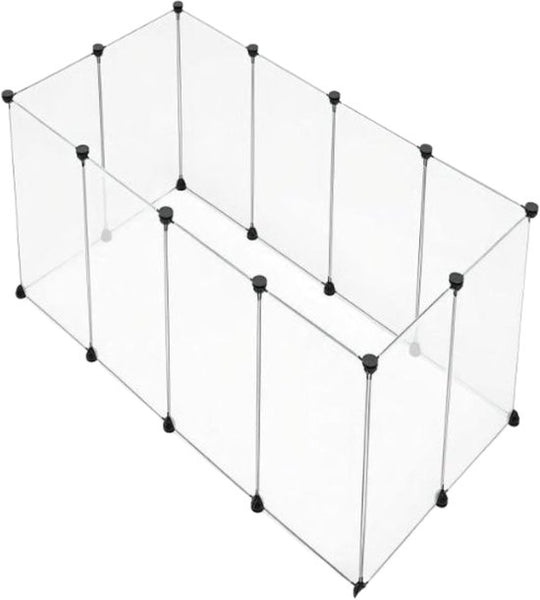 Kattenren voor Binnen - 204 x 102 x 71 cm - Konijnenren - Puppyren - Knaagdierenren - Ren voor Kitten en Puppy - Verstelbaar - Op Maat te Maken