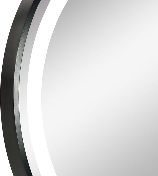 4goodz Ronde Badkamerspiegel 60 cm LED Verlichting 834-393 - Zwart
