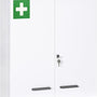 4goodz Medicijnkastje 2 deurs EHBO-kastje met slot RVS 18x55x60 cm - Wit