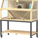 4goodz Hamsterkooi van Hout 87x43x101 cm Knaagdierkooi