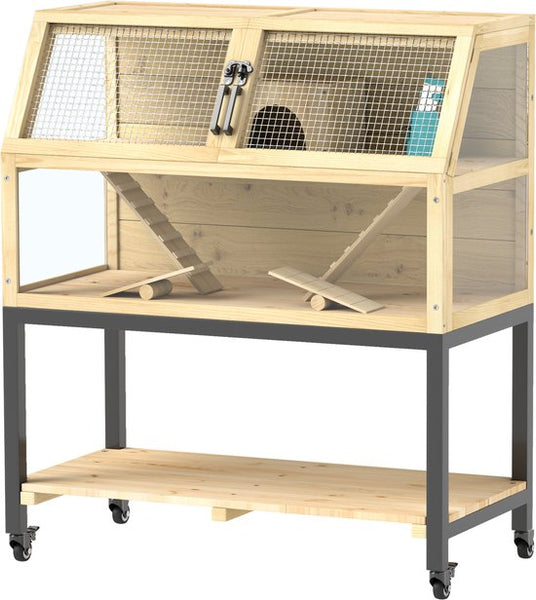 4goodz Hamsterkooi van Hout 87x43x101 cm Knaagdierkooi