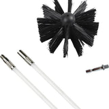 Schoorsteenborstel - 8 meter - Diameter 10 cm - Schoorsteenveeg set - Borstelset voor Boormachine - Schoorsteenveger