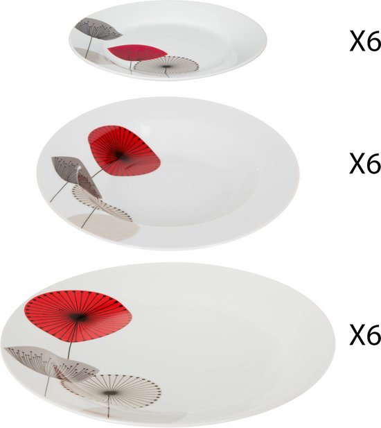 4goodz Porseleinen Servies 6 persoons