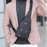 Sasemy - Borsttas Sling Bag Voor Heren - Sling Bag - 2 rits-vakken - Dames - Heren - Zwart #3 - 30 x 16 x 6 - Slingbag - Sbag - Schoudertas - Rugzak - Crossbody bag - Vaderdag Cadeau - Verjaardag Cadeau - Sinterklaas Cadeau - Kerst Cadeau