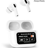 REBØNE® Oortjes Draadloos Bluetooth voor Samsung en iPhone – Draadloze Oordopjes met Touchscreen Oplaadcase – Draadloze Oortjes – Noise Cancelling Oordopjes Draadloos – Bluetooth Oortjes – Bluetooth Oordopjes – Earbuds – Earphones – Wit – Sport Pro
