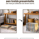 LP Opbergsysteem - Wit - Elpee Opbergrek - Platenrek van Metaal - Opbergrek LP - Vinyl OpbergSysteem - 50 tot 60 Platen - Bordenstandaard - Boekenstandaard