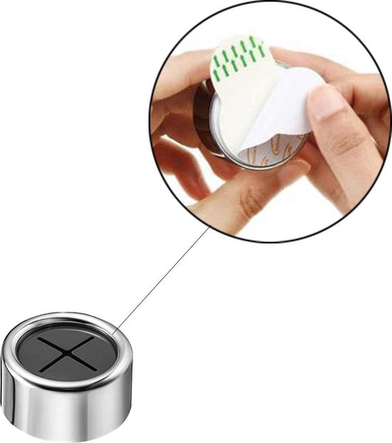 Handdoekhaakje - 2 stuks - 4,3 cm x 4,3 cm - Zilver - Geschikt voor keuken, toilet en badkamer
