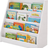 Kinderboekenkast - 88 x 80 x 30 cm - Wit - Hout - Kinderboekenrek - Boekenrek Kinderkamer