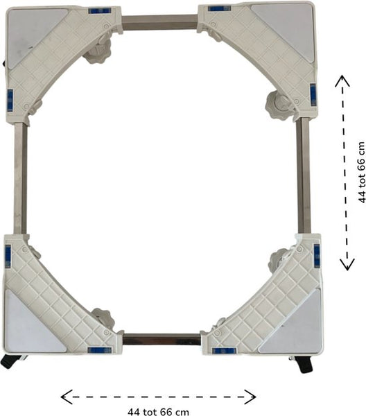 Universele Wasmachine Verhoger – Verstelbaar Onderstel met Zwenkwielen en Rem – Voor Wasmachine, Vaatwasser, Droger – Tot 300 kg